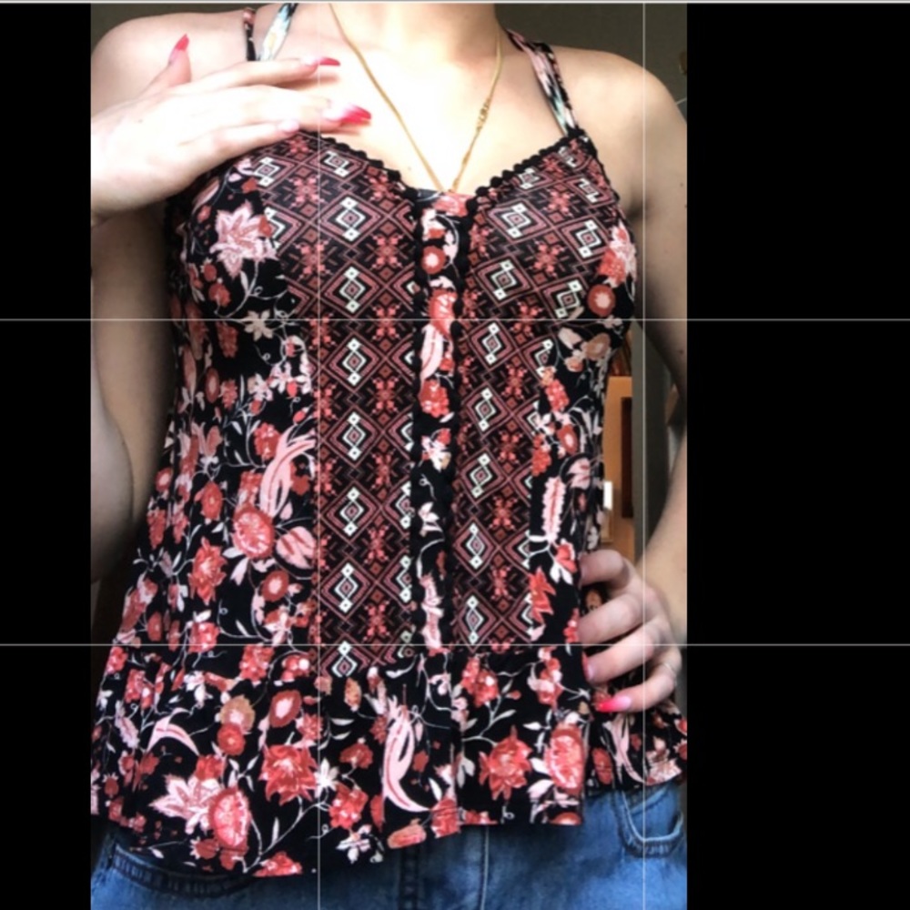 Float floral tank top